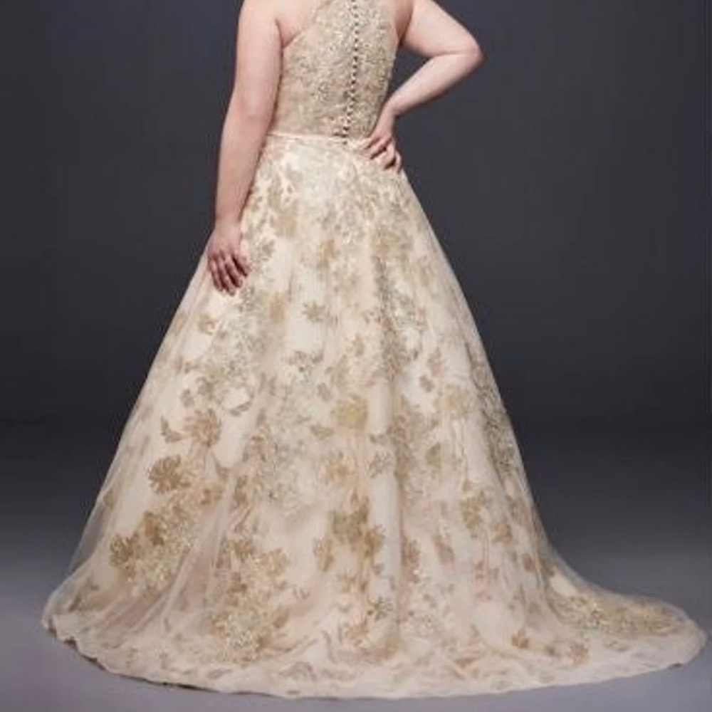 Gold Wedding Dress - Galina Signature line - 18W